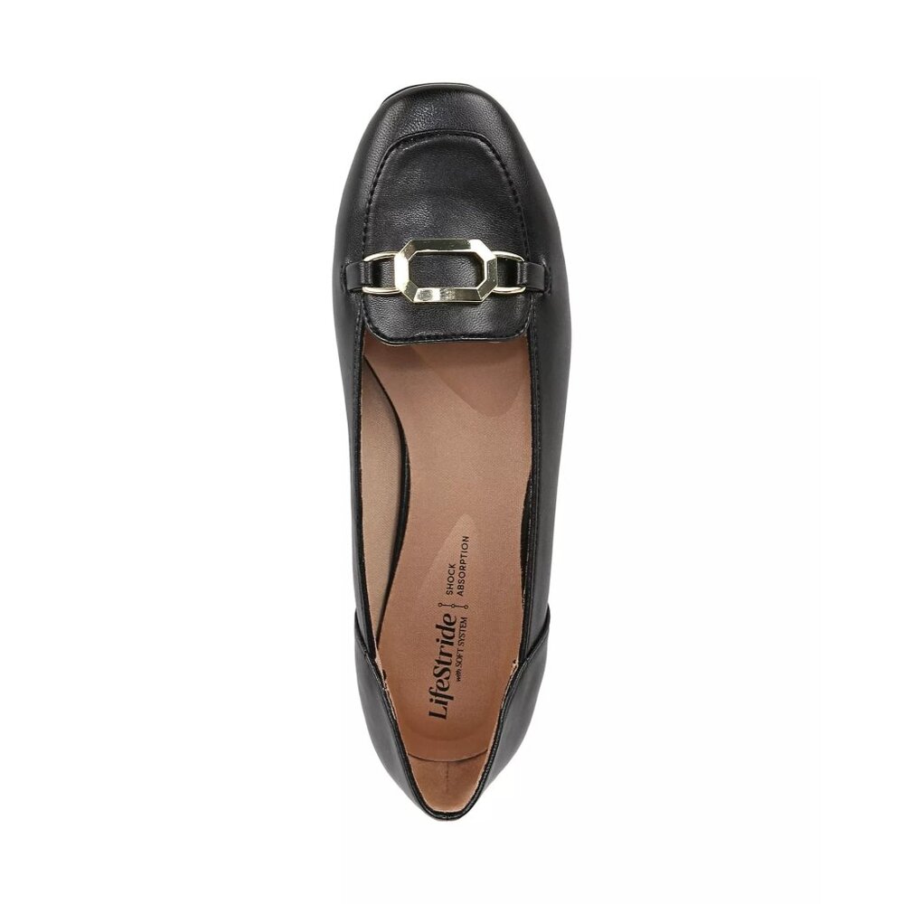 LifeStride Womens Celine Ballerina Block Heel Flats Black Size 9M Defected - Picture 3 of 7